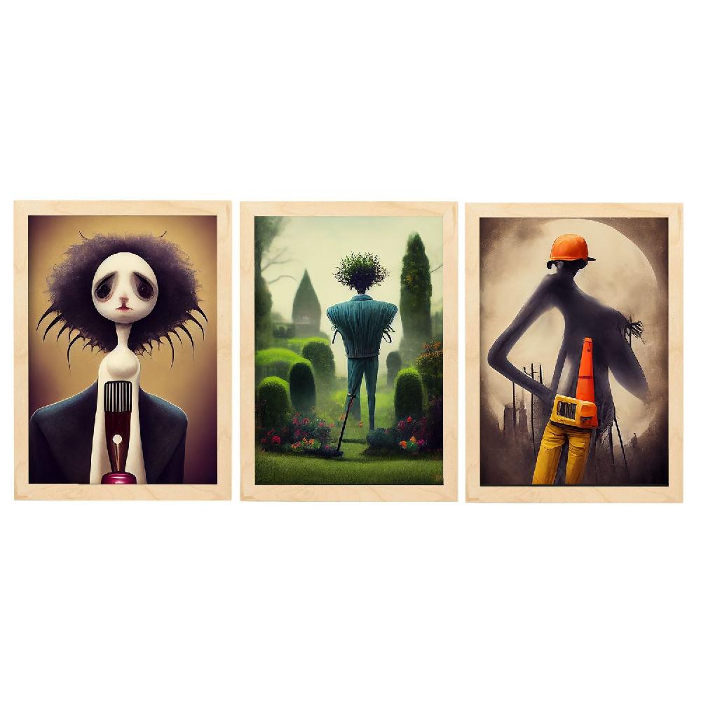 Nacnic Ilustraciones Y Láminas De Animales Estilo Burton Colección 7