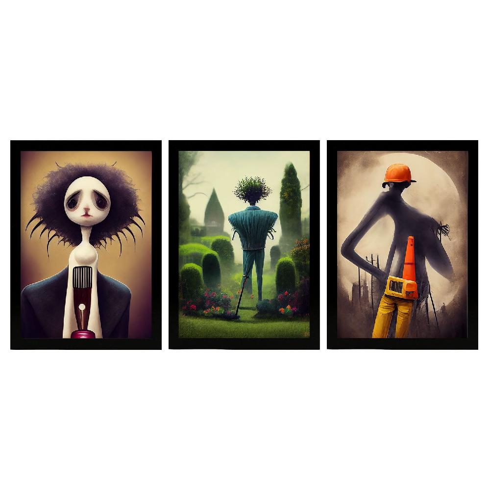 nacnic Ilustraciones y Láminas de Animales Estilo Burton Colección 7