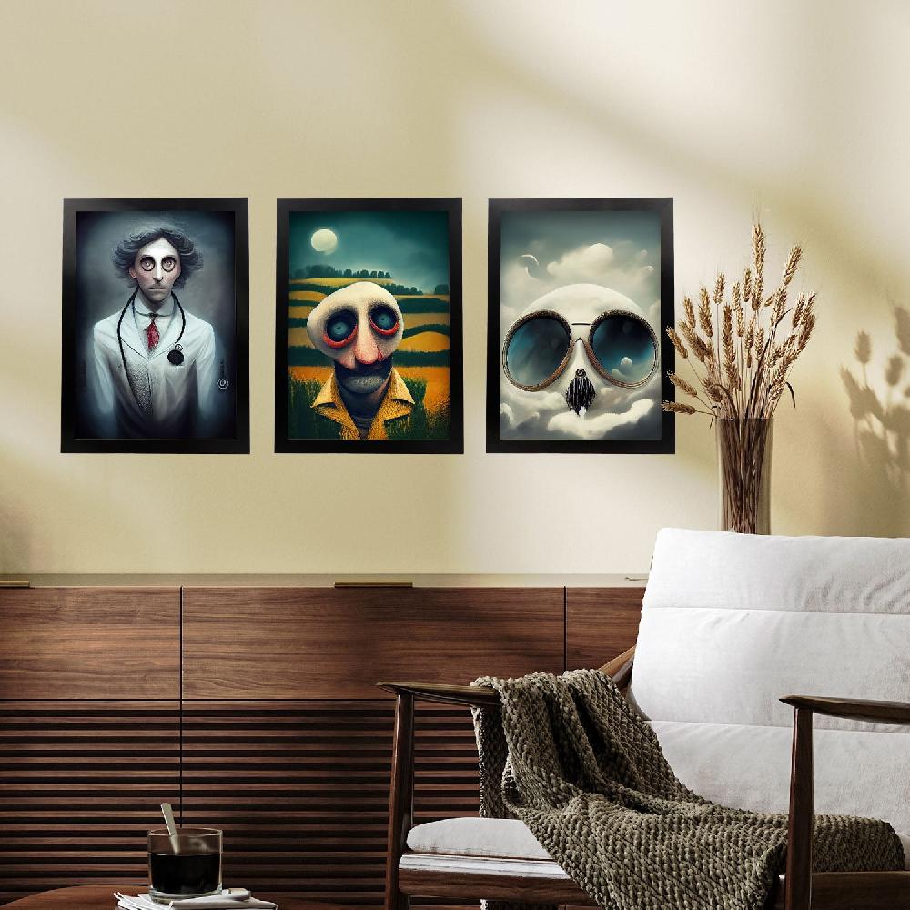 Nacnic Ilustraciones Y Láminas De Animales Estilo Burton Colección De Conjuntos De Diseño Interior Goth Y Oscuro
