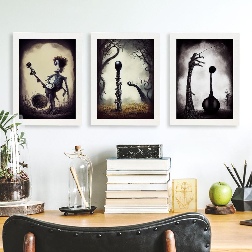 Nacnic Ilustraciones Y Láminas De Animales Estilo Burton Colección 3