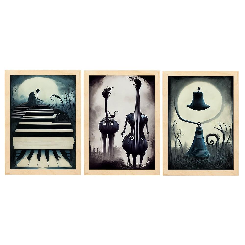 Nacnic Ilustraciones Y Láminas De Animales Estilo Burton Colección 2