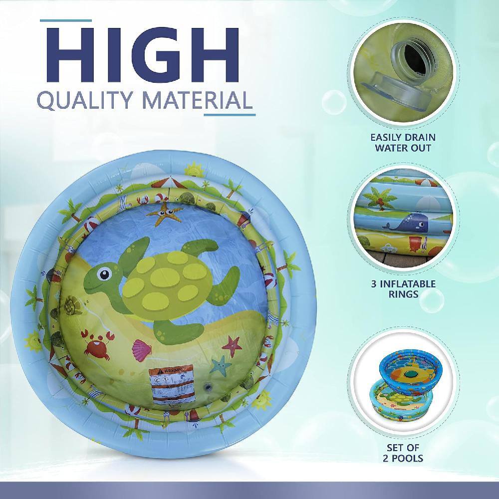 Nacnic Juego De 2 Piscinas Inflables Para Diversión De Verano En Jardín