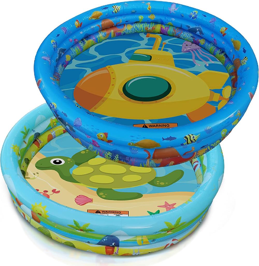 nacnic Juego de 2 Piscinas Inflables para Diversión de Verano en Jardín