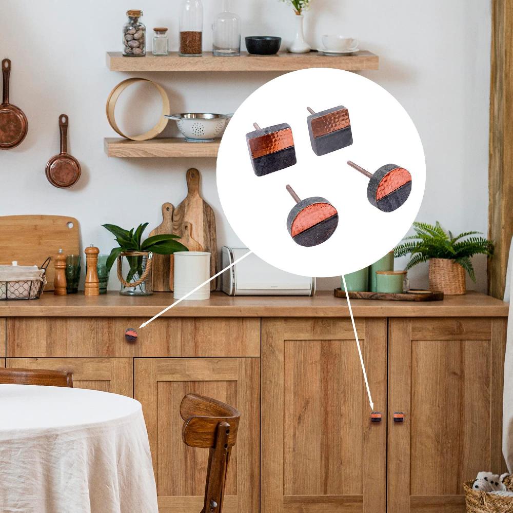 Nacnic Juego De 6 Pomos De Piedra Tono Pizarra Para Cocina Y Baño