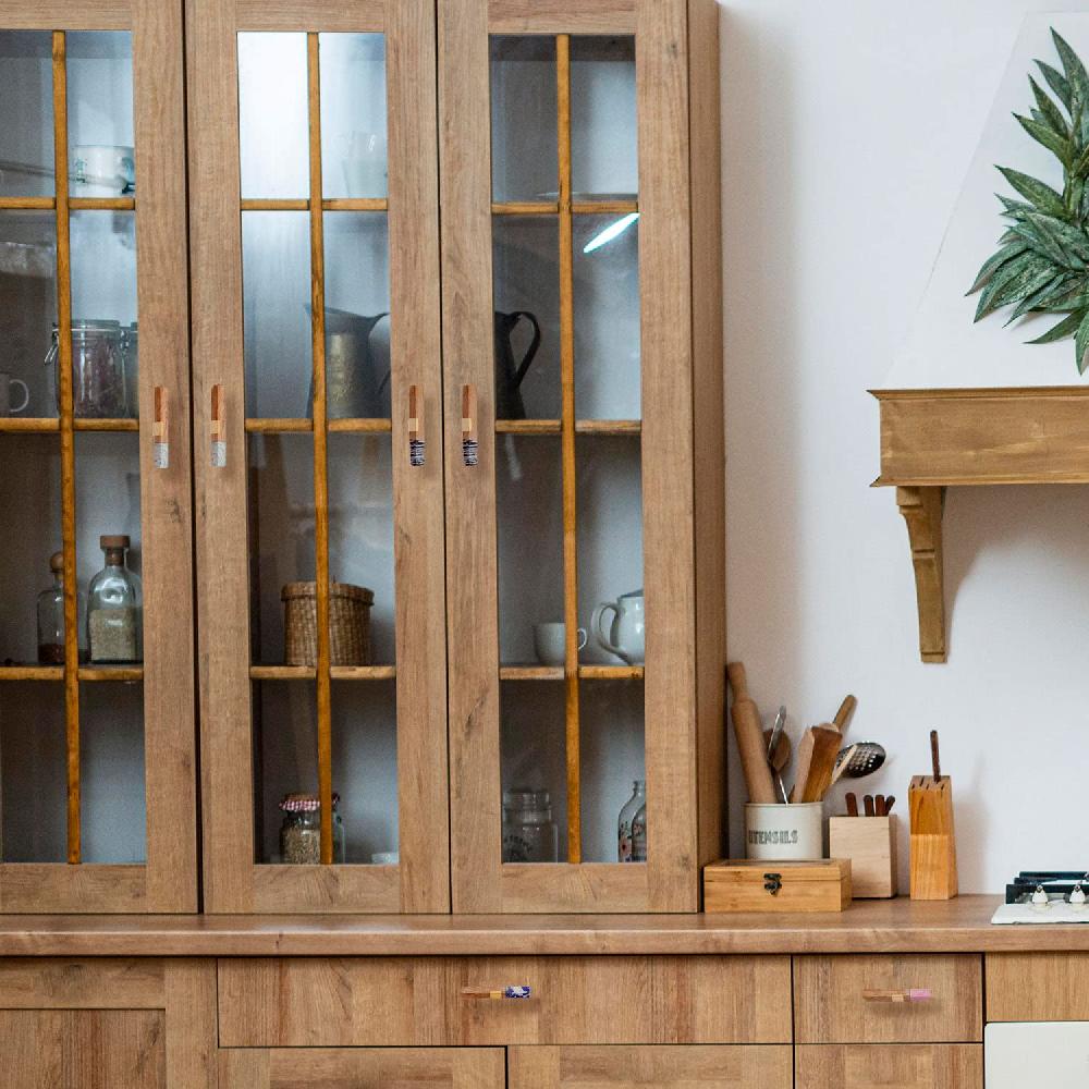 Nacnic Juego De 8 Pomos Tiradores De Piedra Y Madera Para Muebles Y Armarios