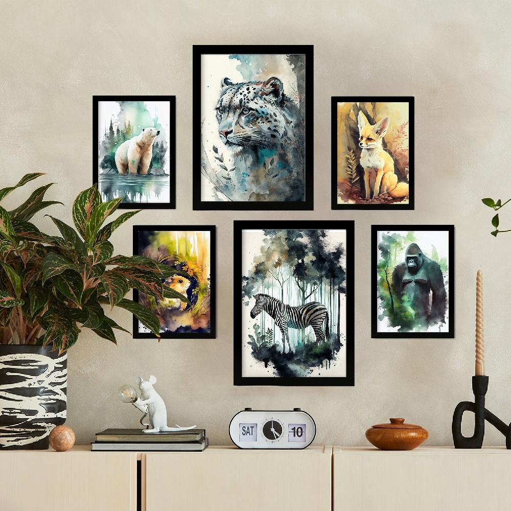 Nacnic Juego De Láminas De Animales Acuarela Nacnic_3