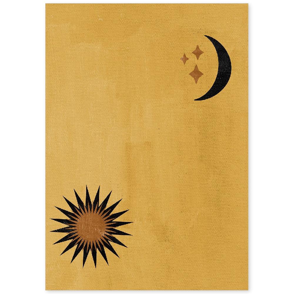 nacnic Lámina Abstracta de Soles y Lunas Celestial 11