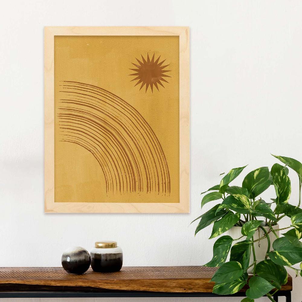 Nacnic Lámina Abstracta De Soles Y Lunas Celestiales