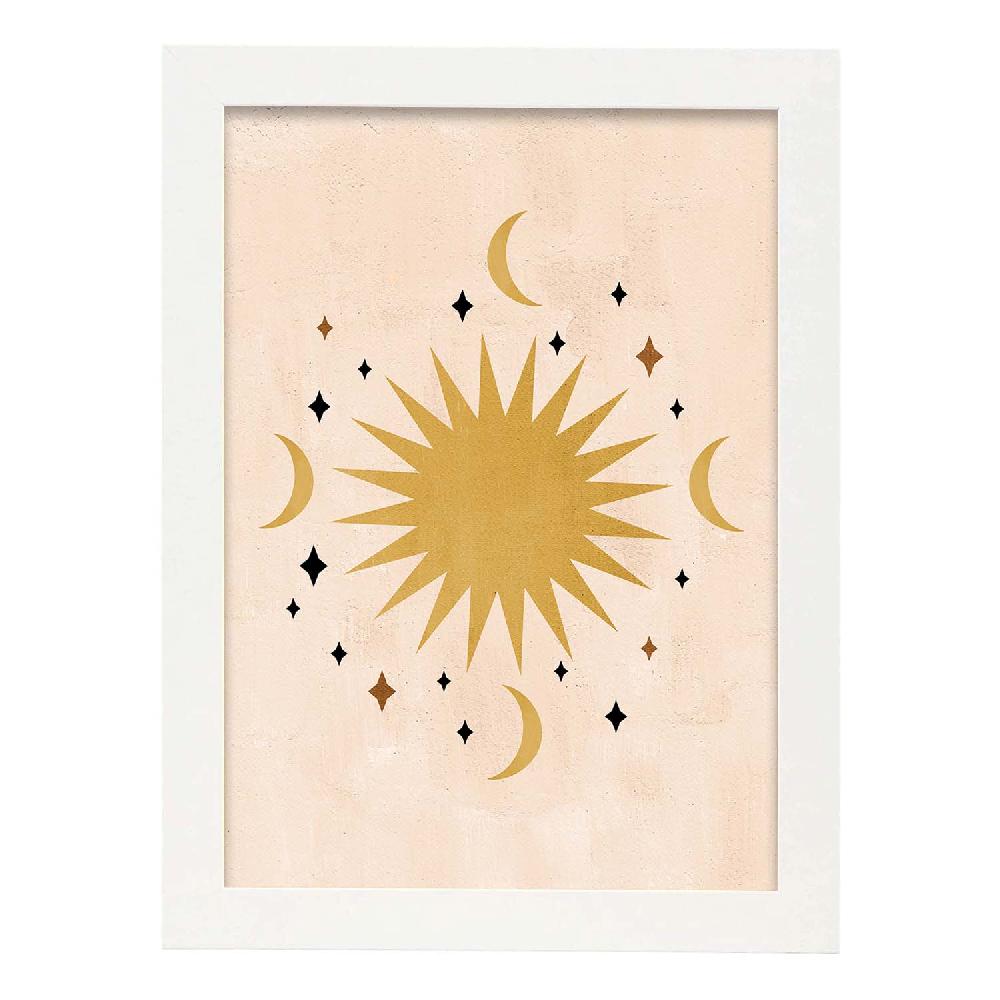Nacnic Lámina Abstracta De Soles Y Lunas Celestiales