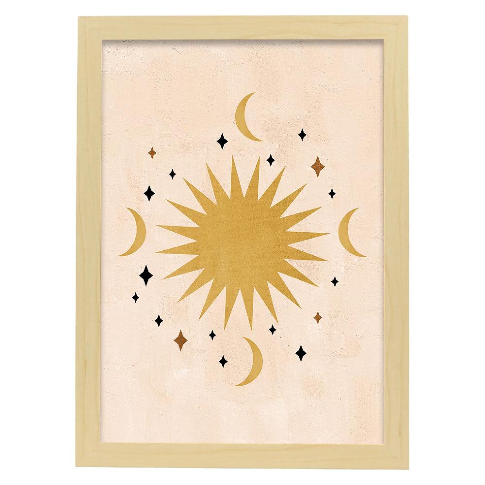 Nacnic Lámina Abstracta De Soles Y Lunas Celestiales