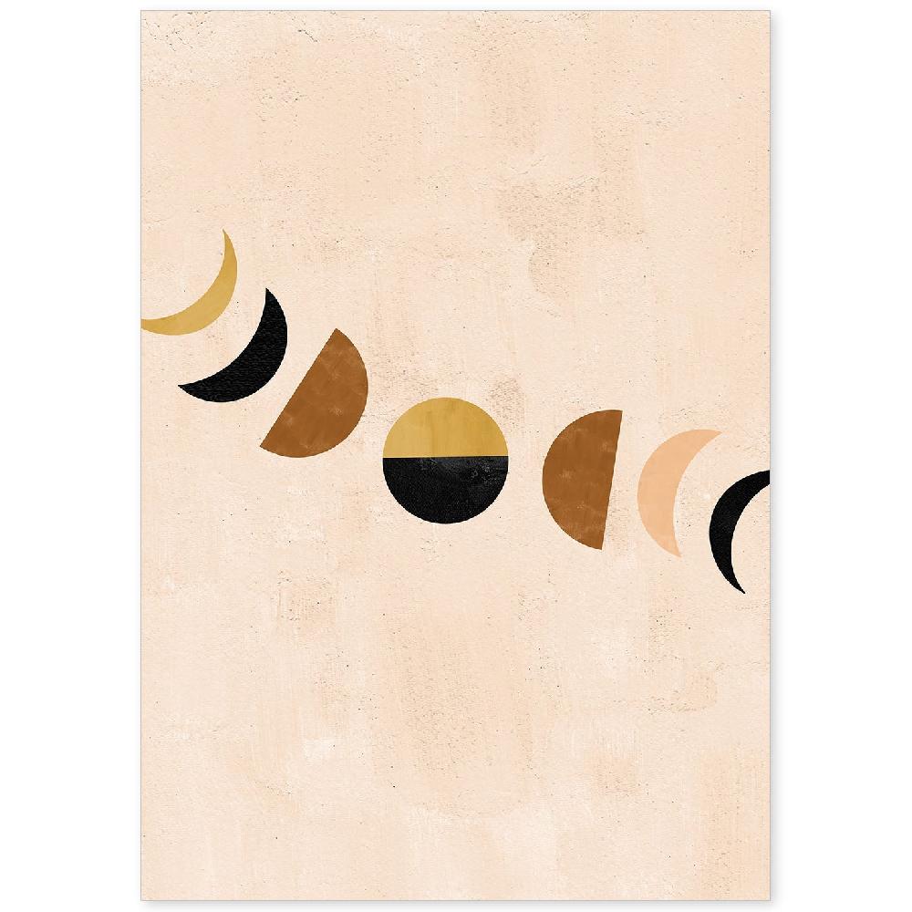 nacnic Lámina Abstracta de Soles y Lunas Celestiales