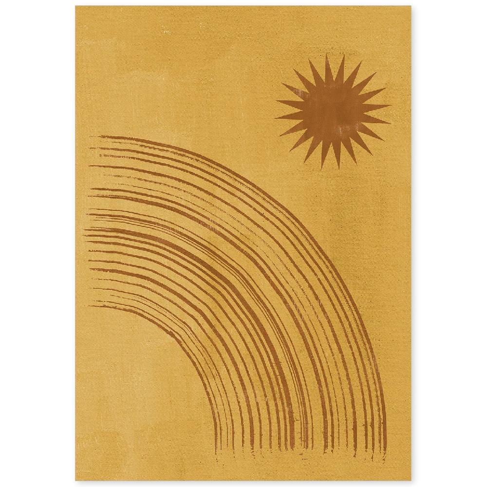 nacnic Lámina Abstracta de Soles y Lunas Celestiales