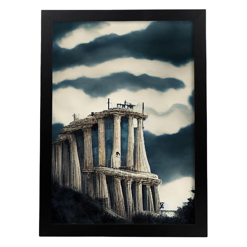 nacnic Lámina Acrópolis de Atenas estilo T. Burton de Nacnic