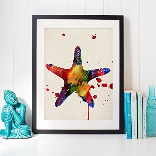 nacnic Lámina Acuarela Estrella de Mar Nacnic Alta Calidad