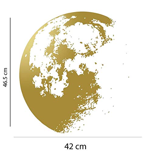 Nacnic Lámina Adhesiva Estilo Nórdico Con Luna Dorada Y Oficina