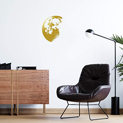 nacnic Lámina adhesiva estilo nórdico con Luna Dorada y Oficina