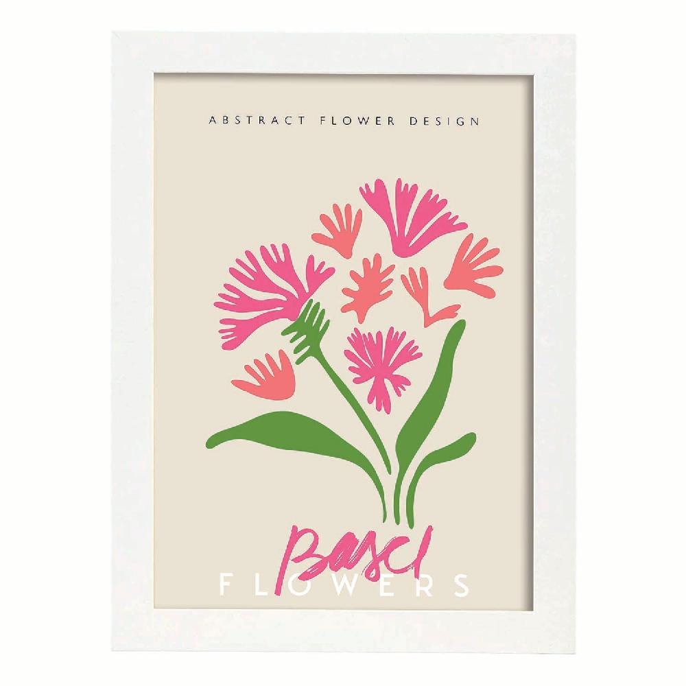 Nacnic Lamina Artística De Basilea Con Diseño Floral Abstracto