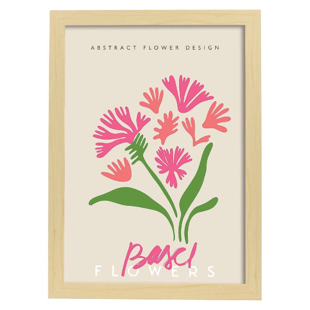 Nacnic Lamina Artística De Basilea Con Diseño Floral Abstracto
