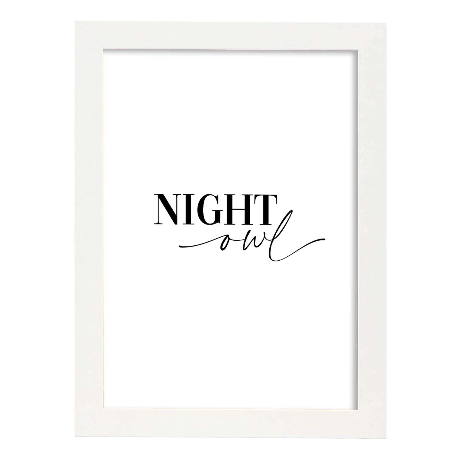 Nacnic Lamina Artística De Buho Nocturno Con Mensaje Inspiracional