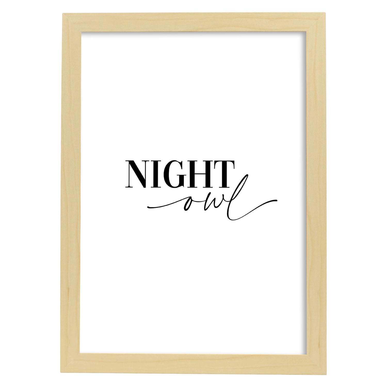Nacnic Lamina Artística De Buho Nocturno Con Mensaje Inspiracional