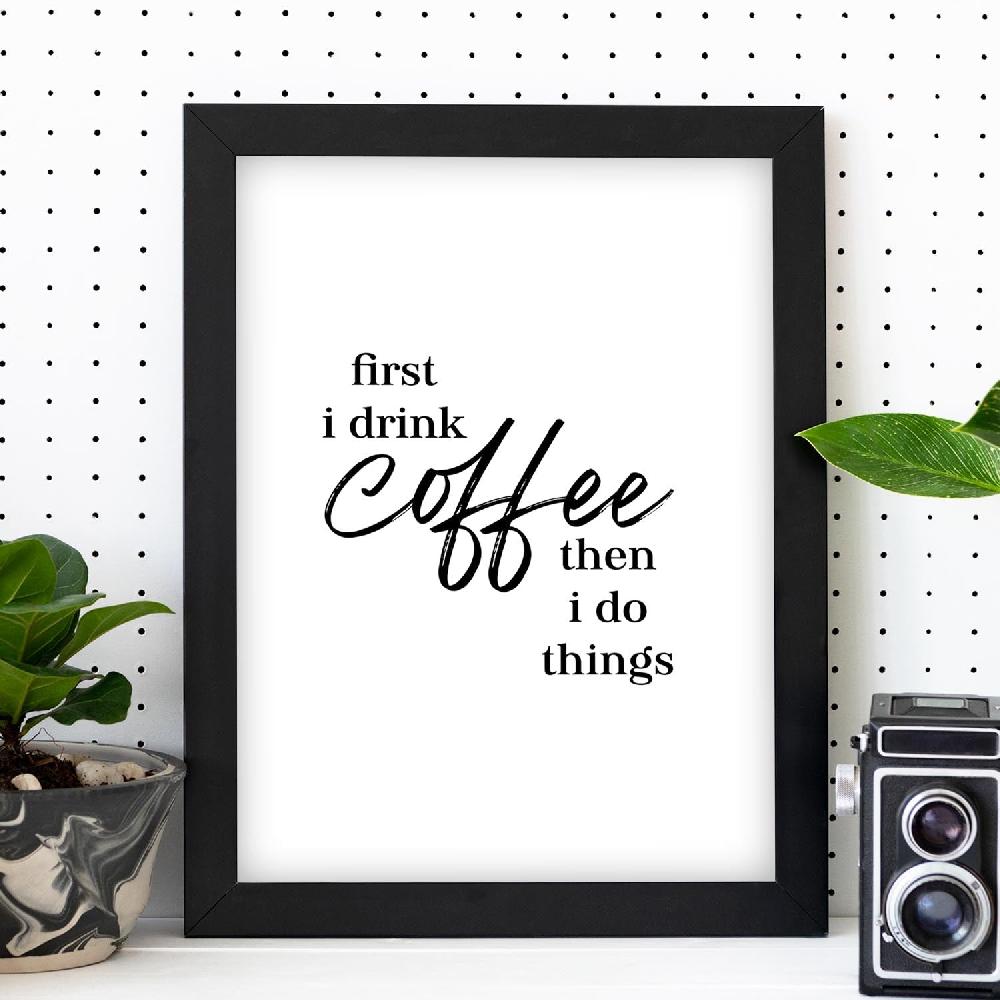 Nacnic Lamina Artistica De Café Con Mensaje Inspiracional