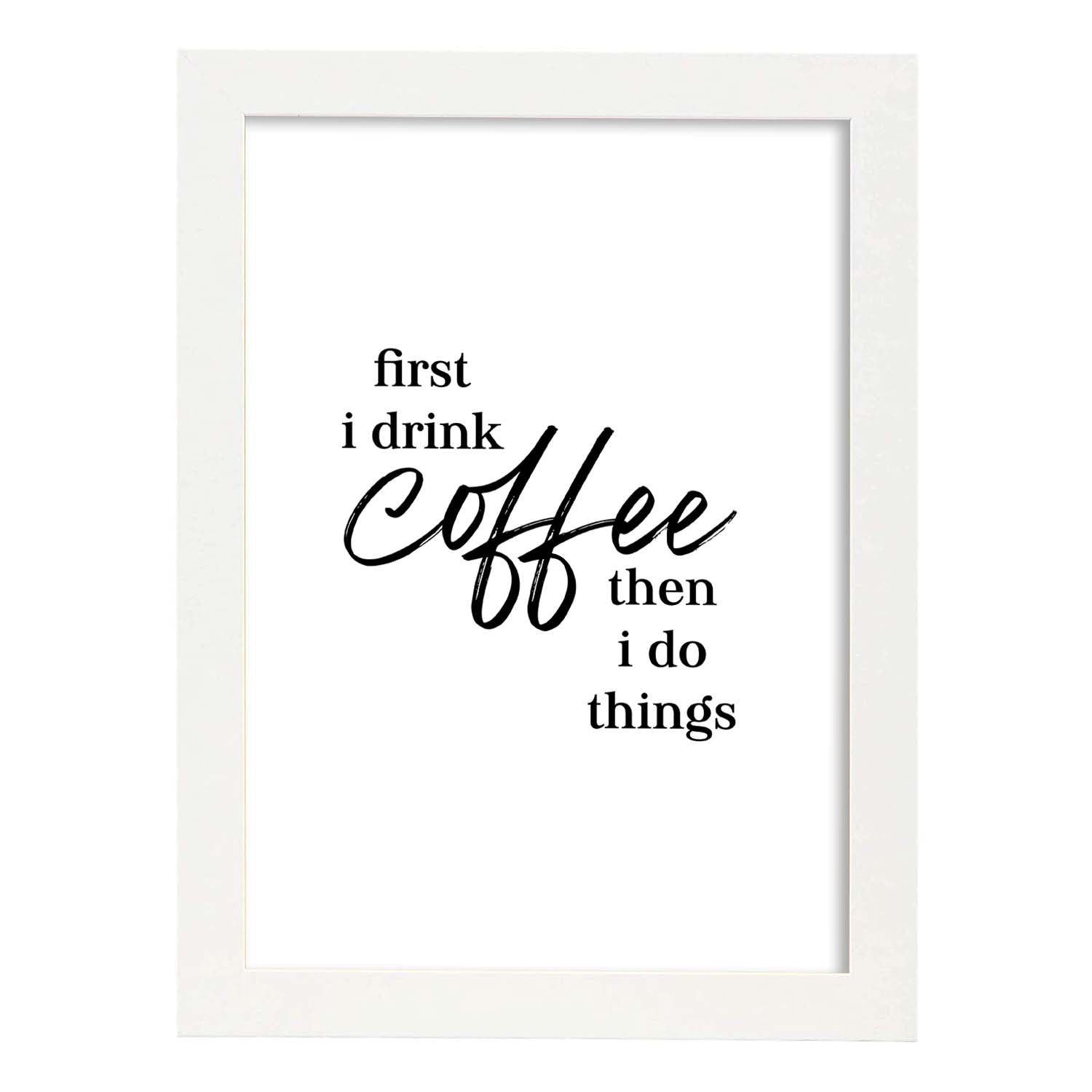 Nacnic Lamina Artistica De Café Con Mensaje Inspiracional