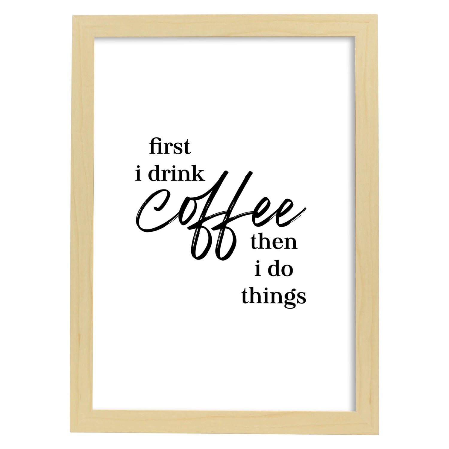 Nacnic Lamina Artistica De Café Con Mensaje Inspiracional