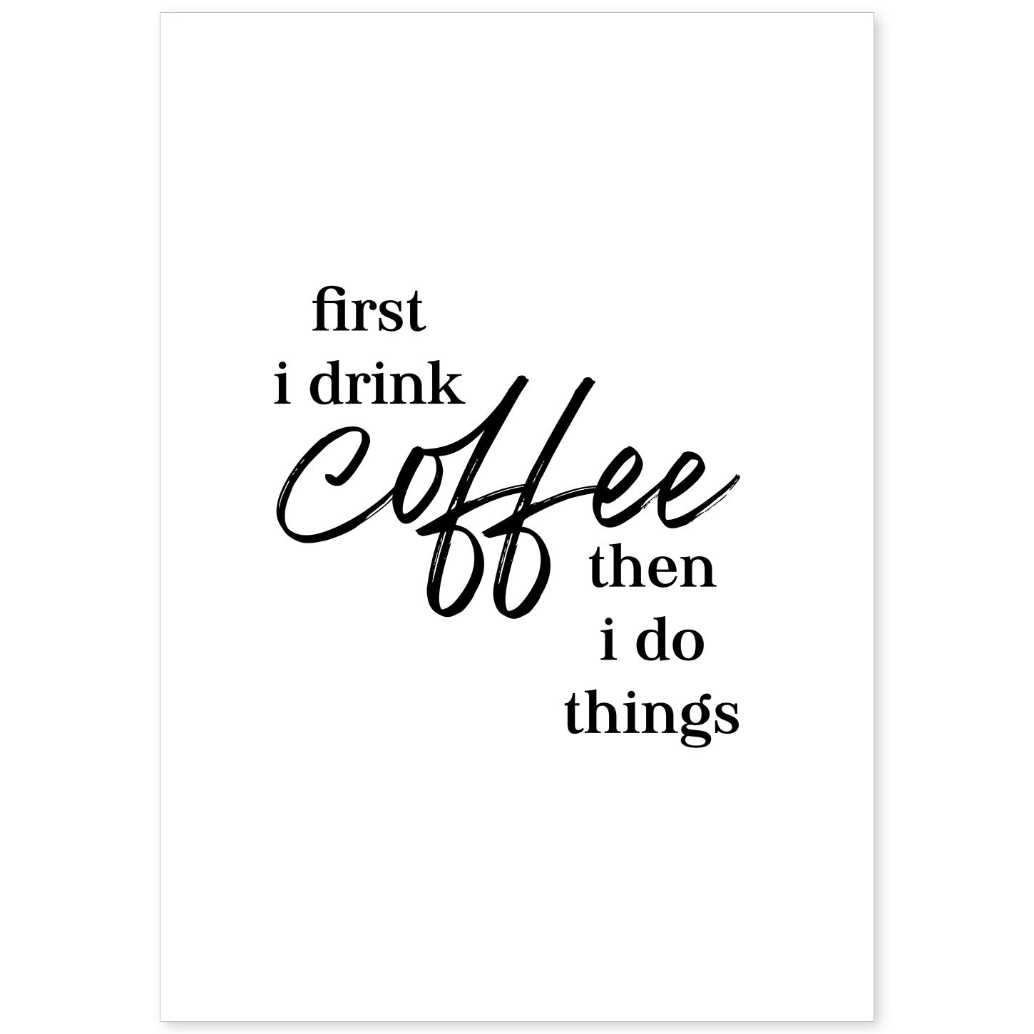 nacnic Lamina artistica de café con mensaje inspiracional