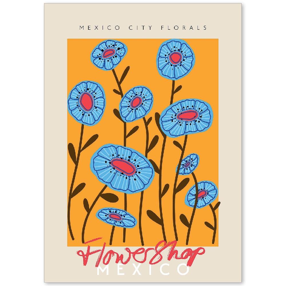 nacnic Lamina artistica de Ciudad de México florales