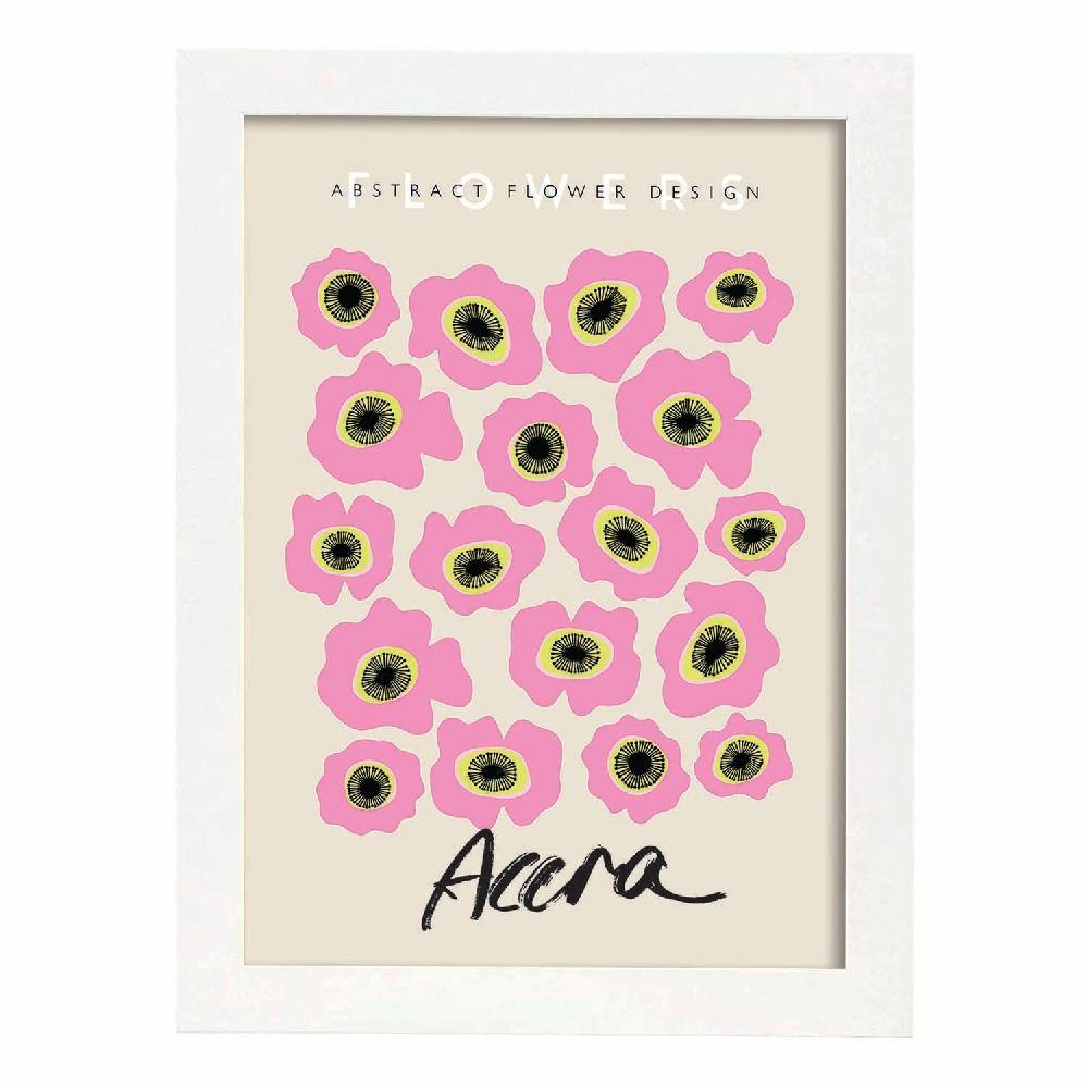 Nacnic Lamina Artistica De Diseño Abstracto De Flor Accra