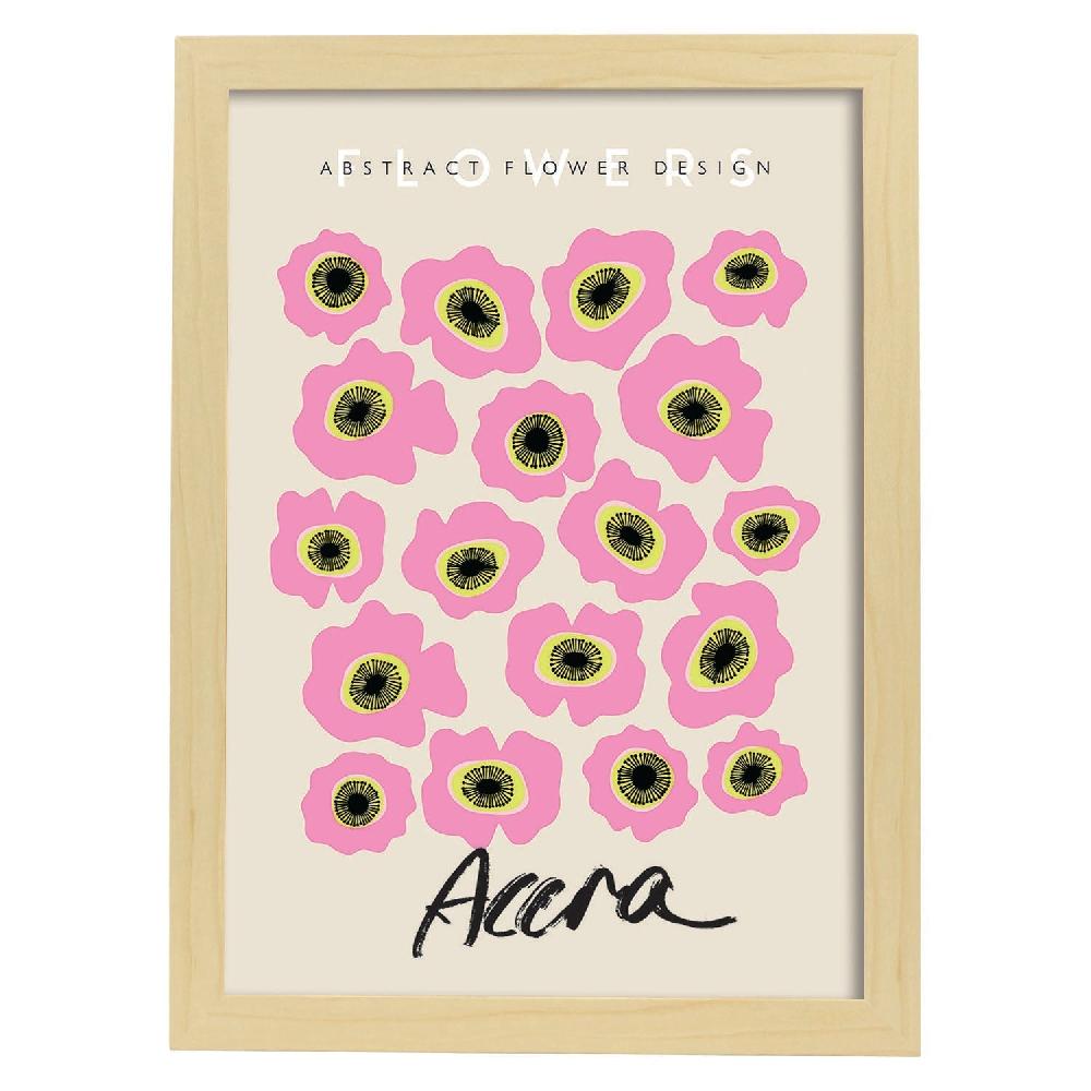 Nacnic Lamina Artistica De Diseño Abstracto De Flor Accra