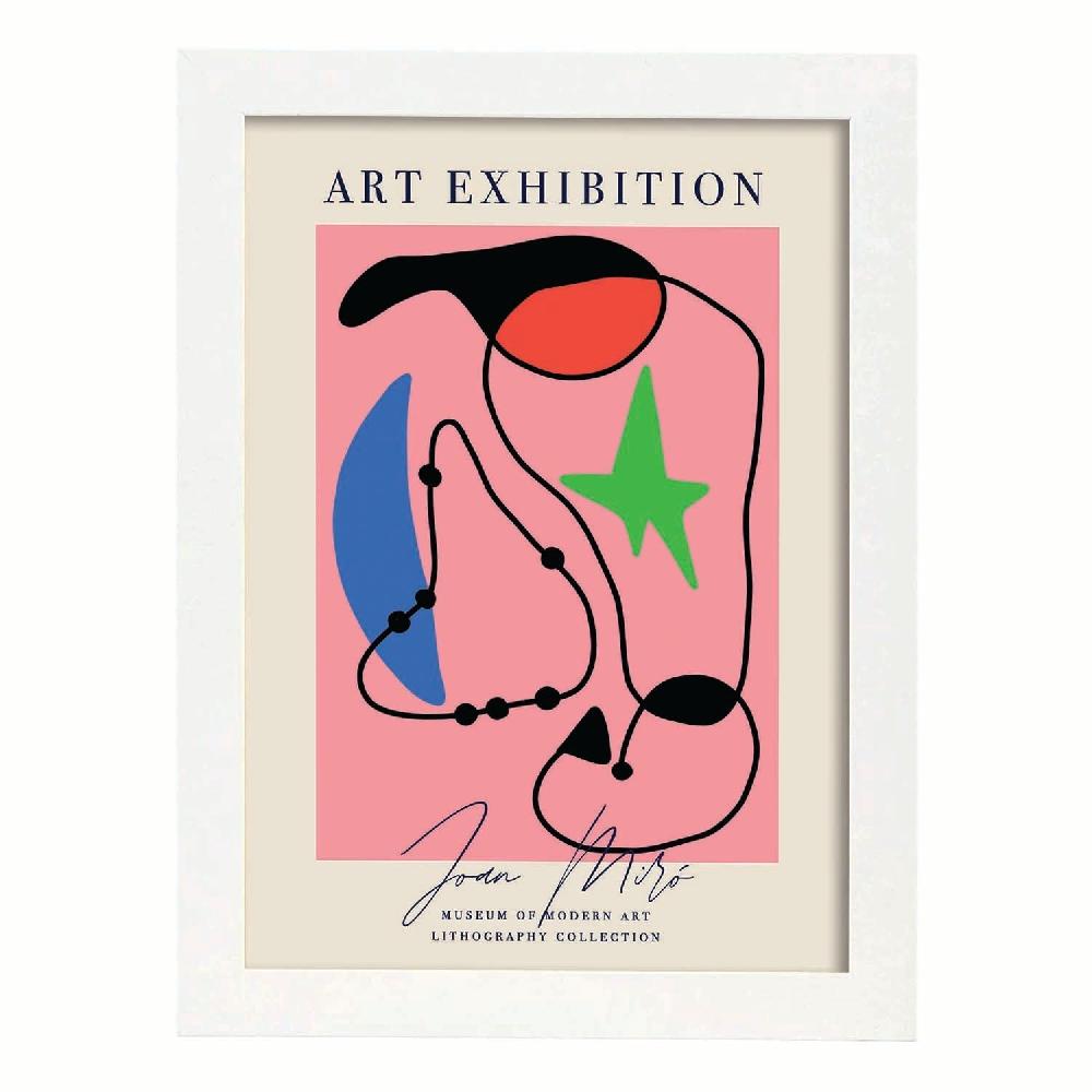 Nacnic Lamina Artística De Exposición Joan Miro 4 Estilo Surrealista