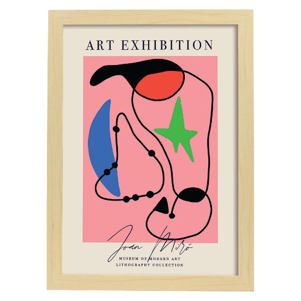 Nacnic Lamina Artística De Exposición Joan Miro 4 Estilo Surrealista