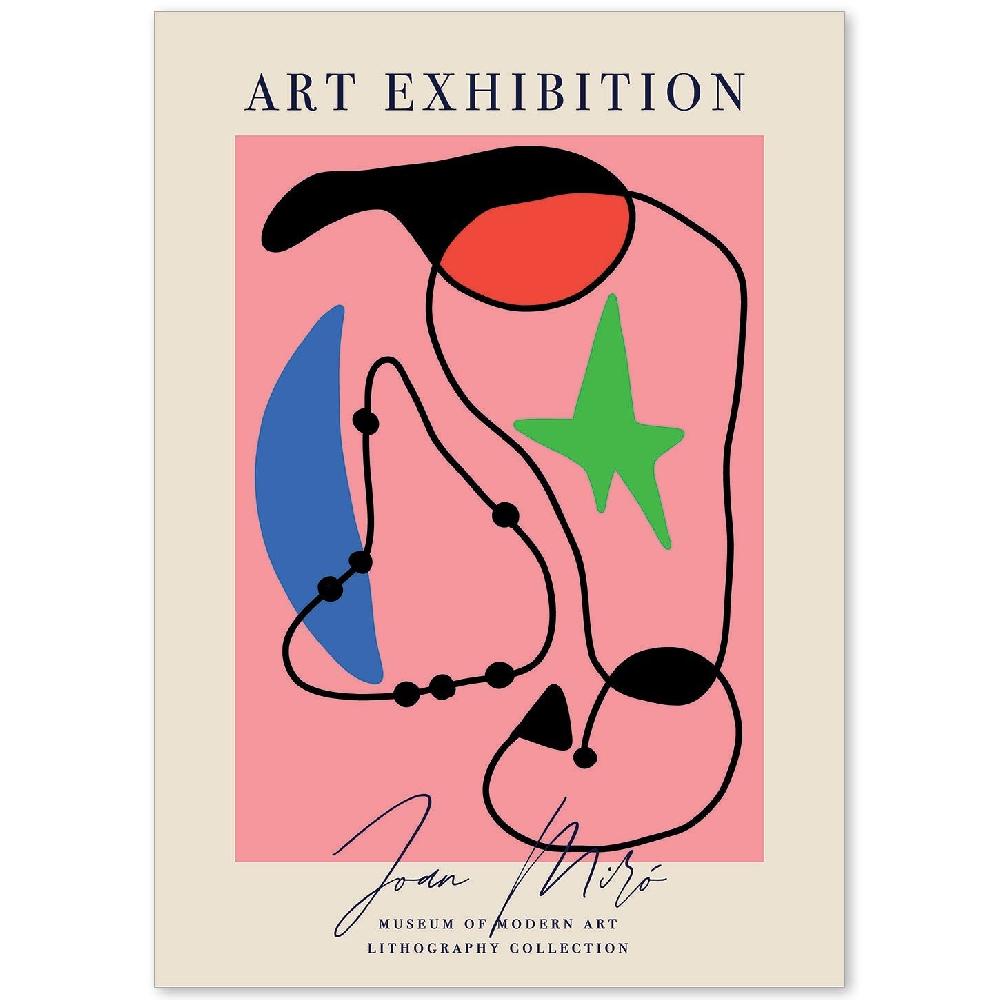 nacnic Lamina artística de Exposición Joan Miro 4 estilo Surrealista