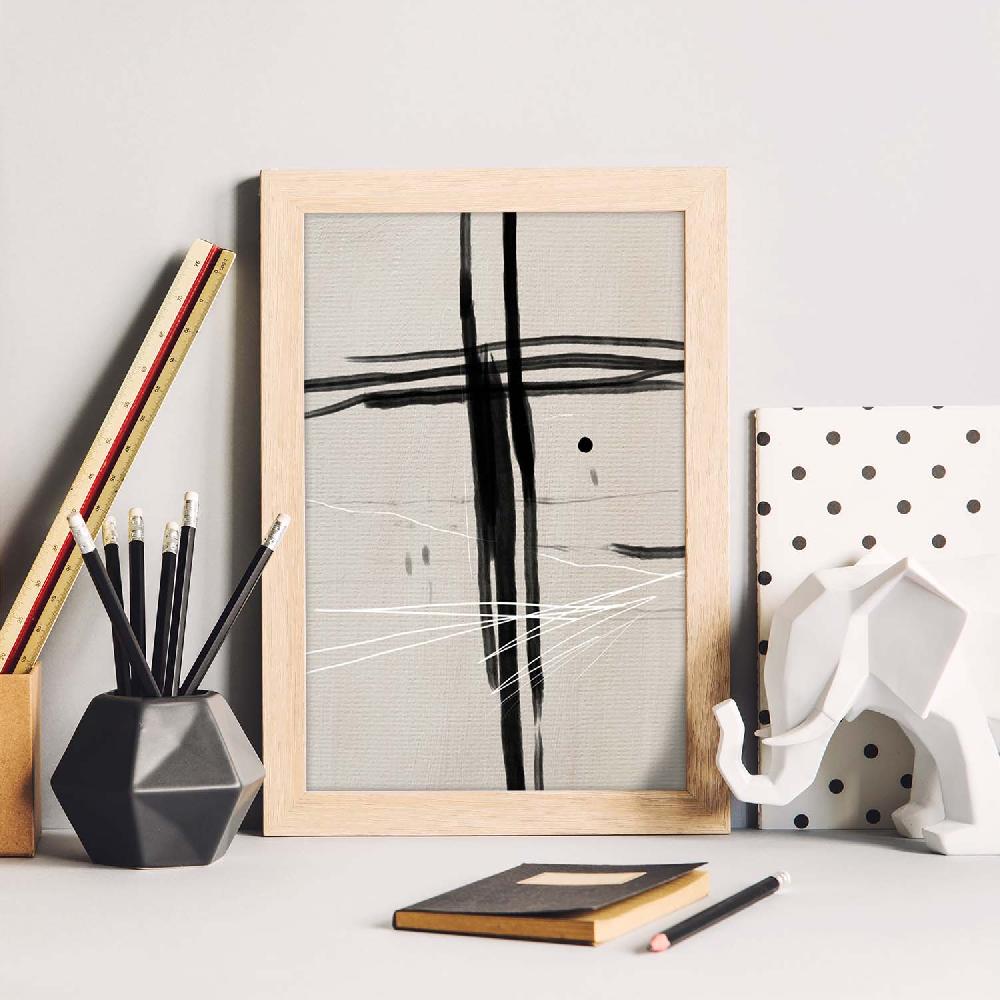 Nacnic Lamina Artística De Exposición Kline 2 Estilo Abstracto