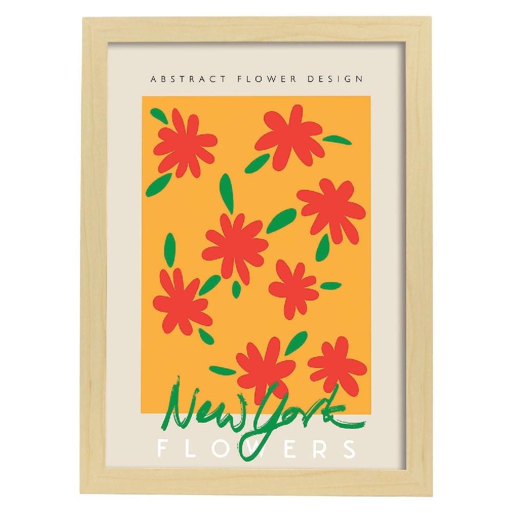 Nacnic Lamina Artística De Flor Abstracta De Nueva York