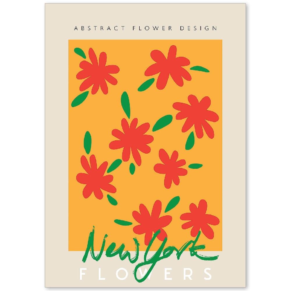 nacnic Lamina Artística de Flor Abstracta de Nueva York
