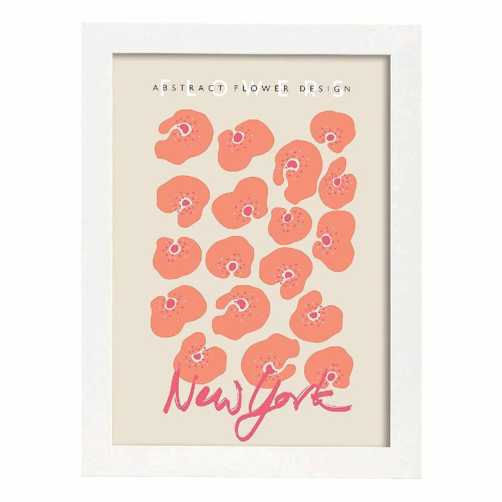 Nacnic Lamina Artistica De Flor Abstracto Nueva York De Nacnic