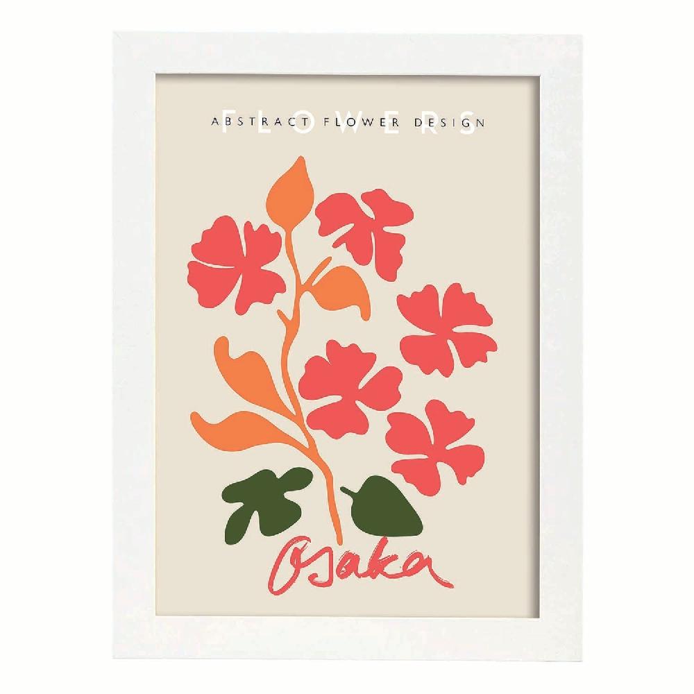 Nacnic Lamina Artistica De Flor Osaka En Diseño Abstracto