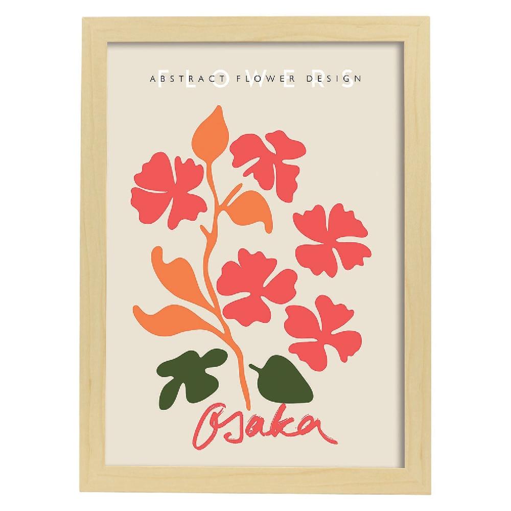 Nacnic Lamina Artistica De Flor Osaka En Diseño Abstracto