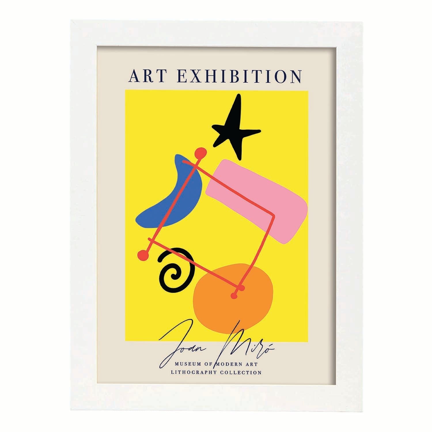 Nacnic Lamina Artística De Joan Miro Estilo Surrealista