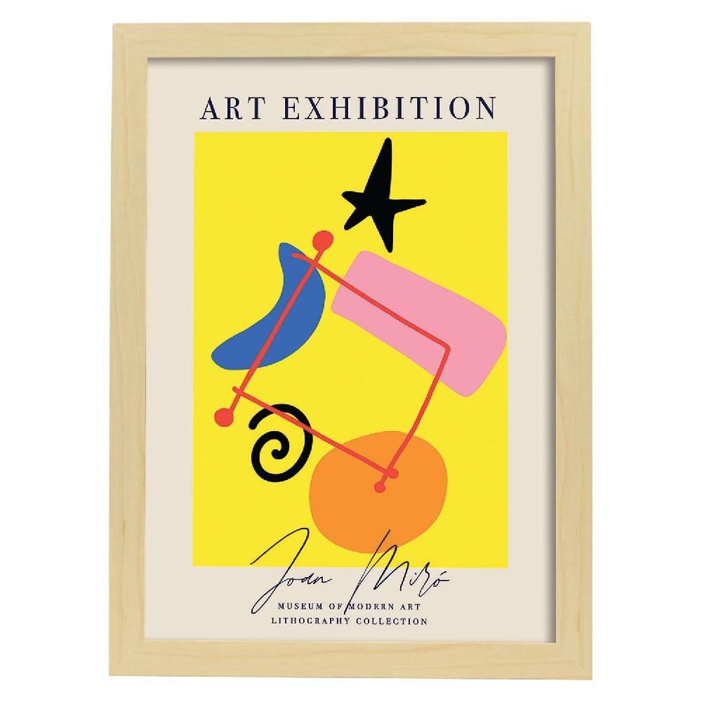 Nacnic Lamina Artística De Joan Miro Estilo Surrealista
