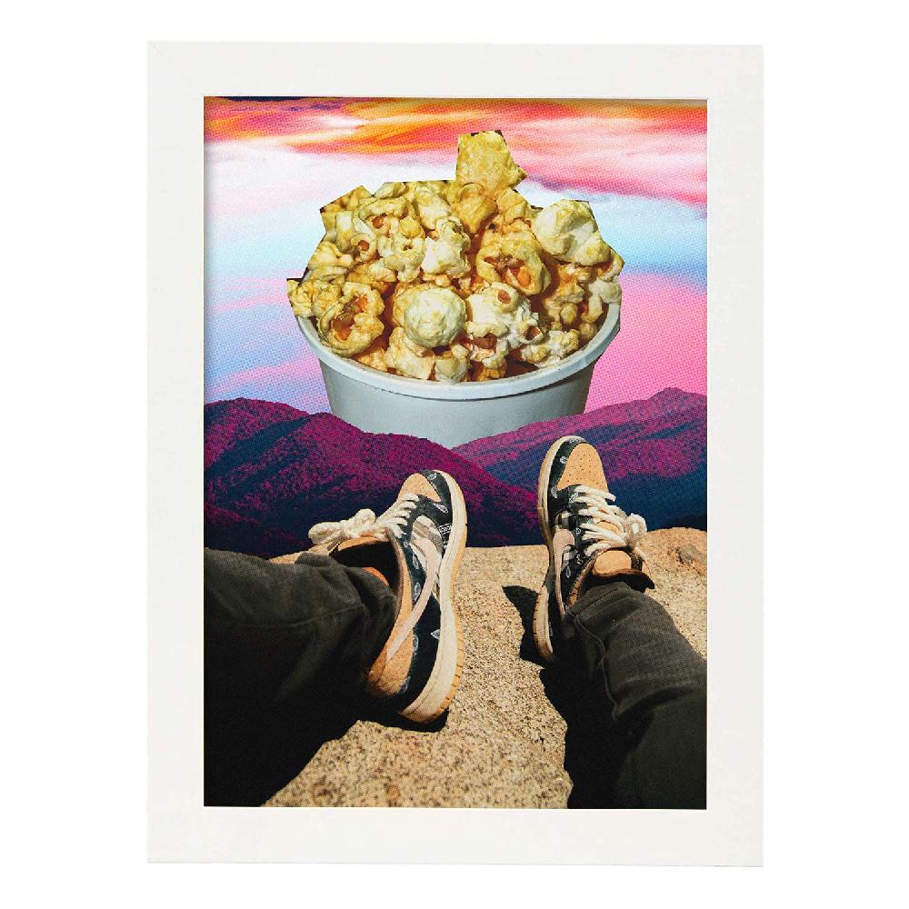 Nacnic Lamina Artística De Palomitas De Maíz Estilo Collage