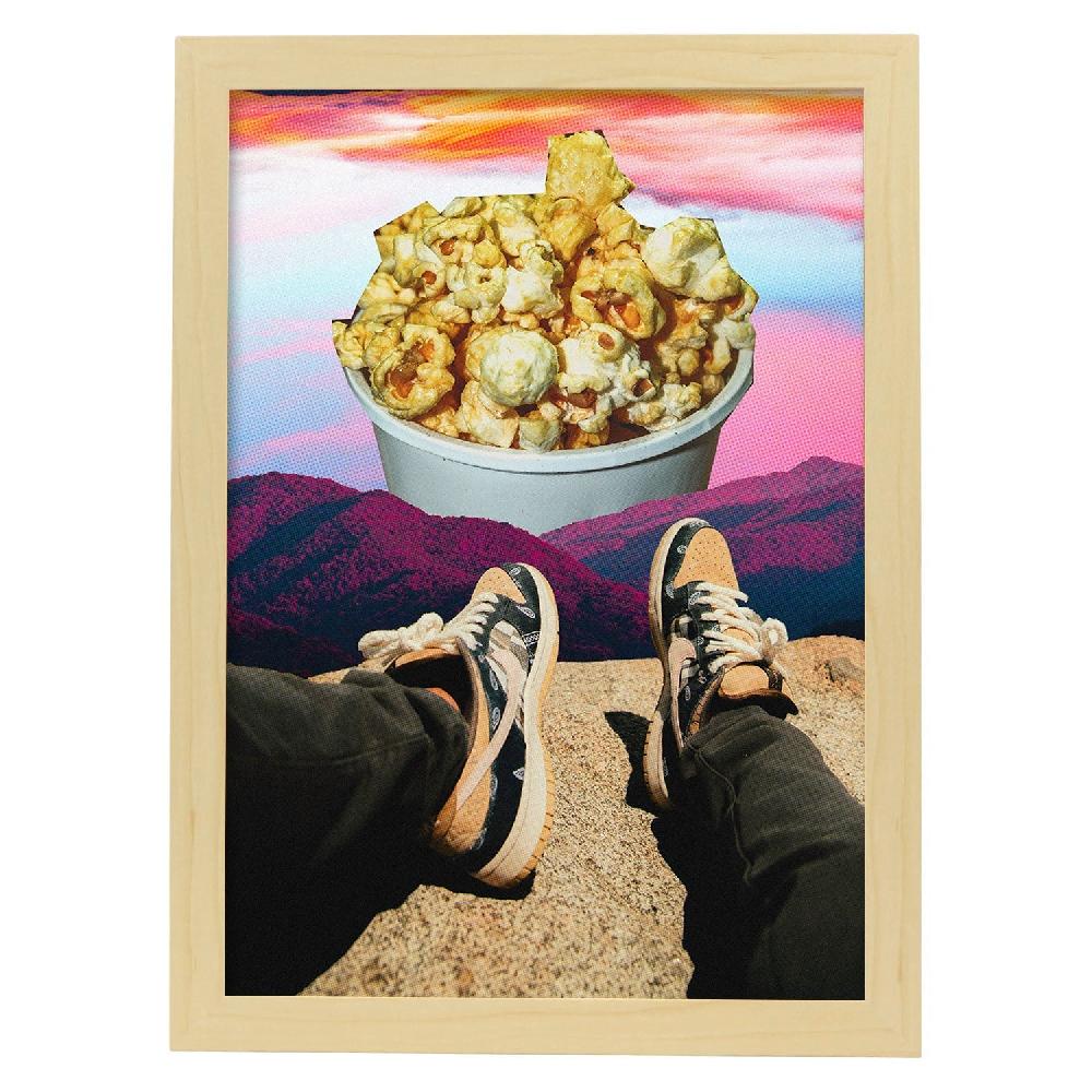 Nacnic Lamina Artística De Palomitas De Maíz Estilo Collage