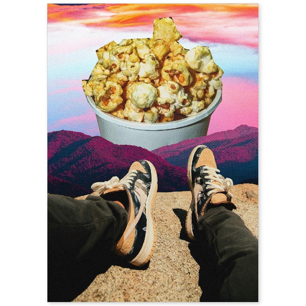 nacnic Lamina artística de Palomitas de maíz estilo Collage