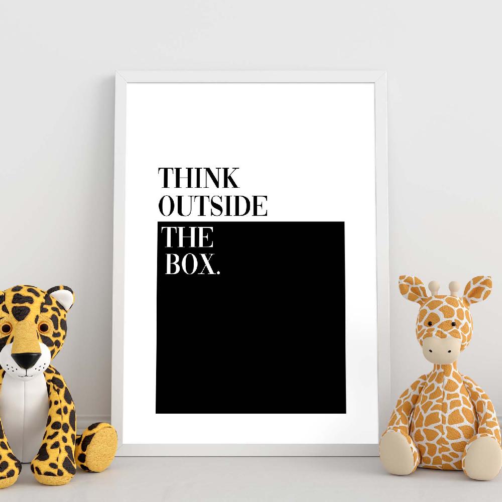 Nacnic Lamina Artística De Think Outside The Box Estilo Inspiracional