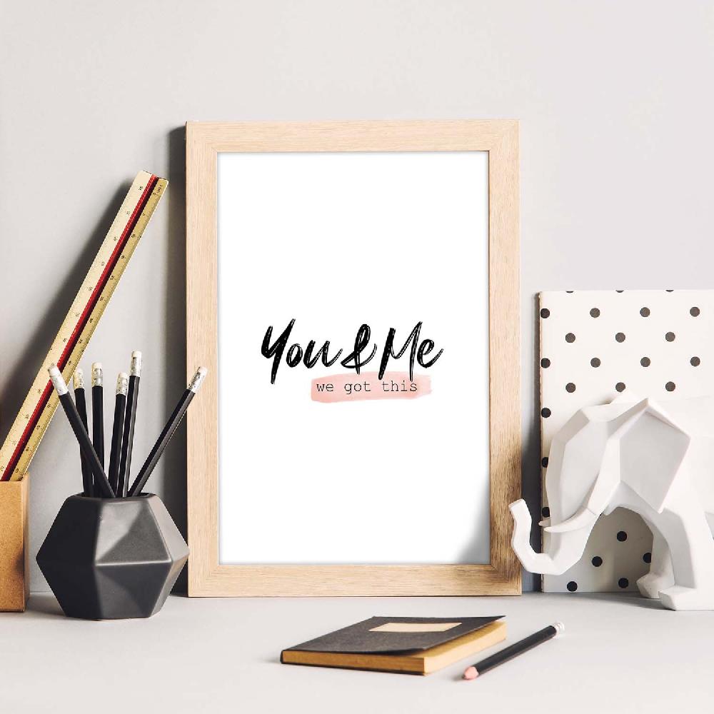 Nacnic Lamina Artistica De You Me Estilo Mensaje Inspiracional