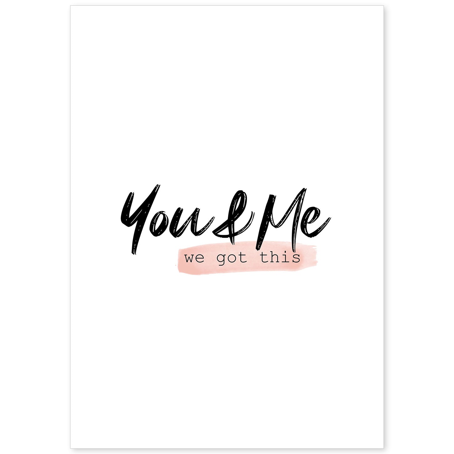 nacnic Lamina artistica de you me estilo Mensaje inspiracional