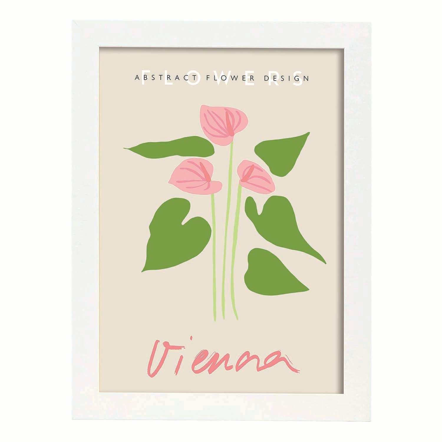 Nacnic Lamina Artística Diseño Abstracto Flor Viena
