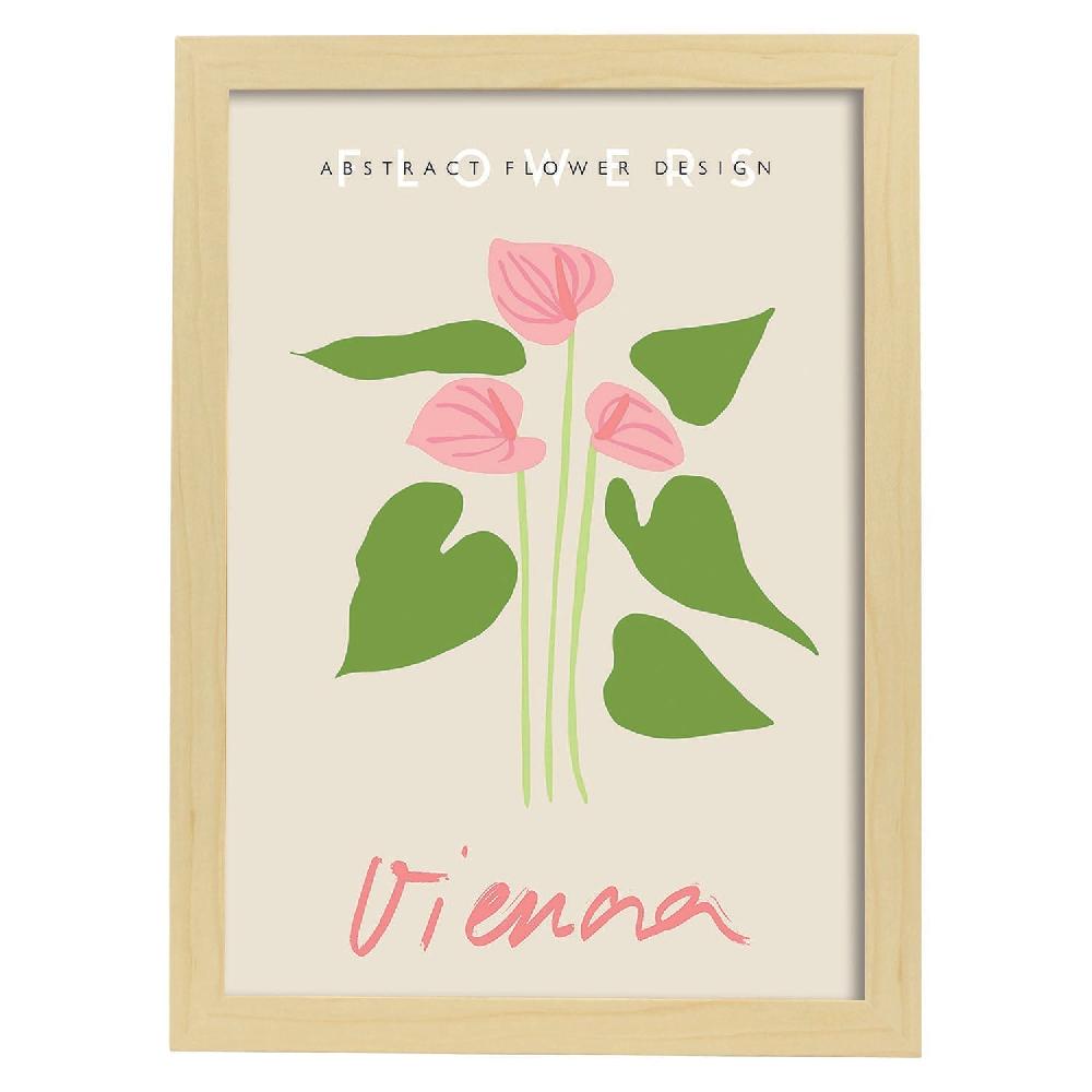 Nacnic Lamina Artística Diseño Abstracto Flor Viena